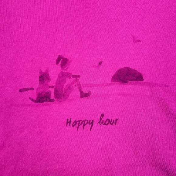 Life Is Good Crusher Tee Crew Medium Shirt Top Pink Cotton Soft Casual Outdoors - Picture 2 of 7